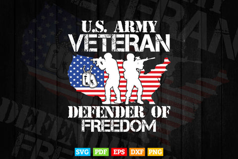 US Flag US Army Veteran Defender of Freedom Svg Cut Files SVG DesignDestine 