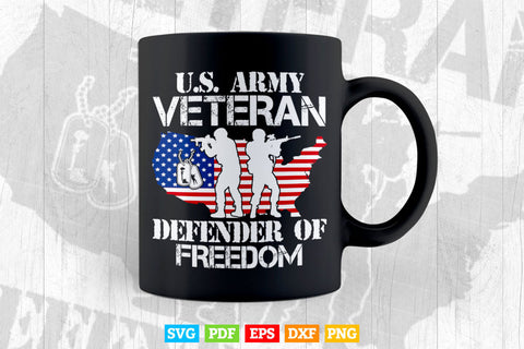 US Flag US Army Veteran Defender of Freedom Svg Cut Files SVG DesignDestine 
