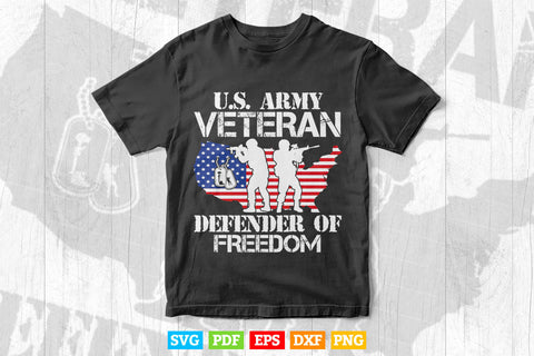 US Flag US Army Veteran Defender of Freedom Svg Cut Files SVG DesignDestine 