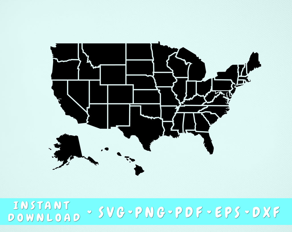 US Map SVG - So Fontsy