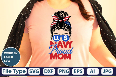 U.S Navy Proud Mom SVG Cut File SVG DesignPlante 503 