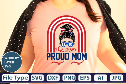 U.S Navy Proud Mom SVG Cut File SVG DesignPlante 503 