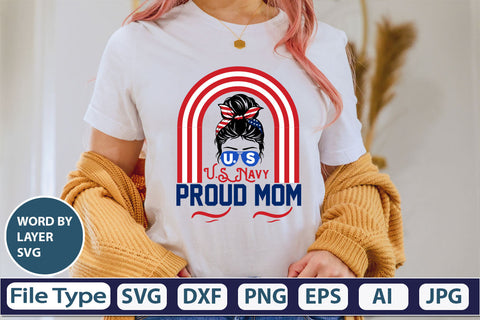 U.S Navy Proud Mom SVG Cut File SVG DesignPlante 503 