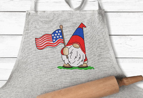 US Patriotic Gnome Machine Embroidery Design Embroidery/Applique DESIGNS Canada Embroidery 
