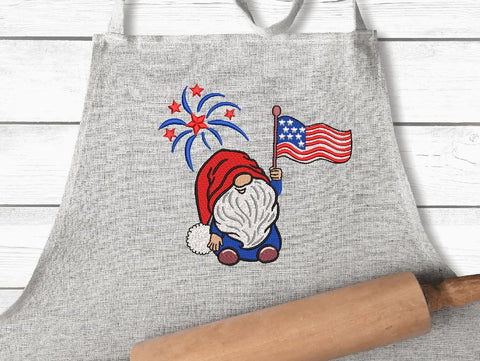 US Patriotic Gnome Machine Embroidery Design Embroidery/Applique DESIGNS Canada Embroidery 