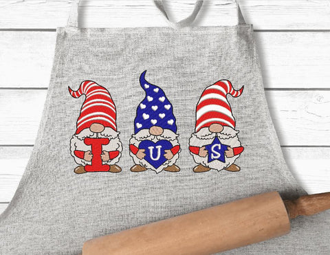 US Patriotic Gnomes Machine Embroidery Design Embroidery/Applique DESIGNS Canada Embroidery 