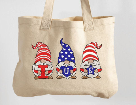 US Patriotic Gnomes Machine Embroidery Design Embroidery/Applique DESIGNS Canada Embroidery 