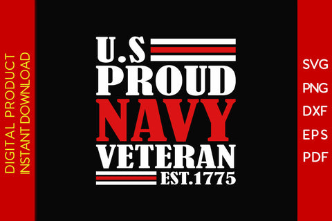 US Proud Navy Veteran Est 1775 SVG PNG PDF Cut File SVG Creativedesigntee 