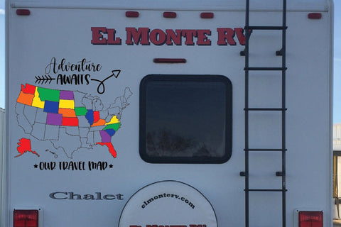 US Travel Map SVG File | Adventure Awaits SVG File SVG Old Market 