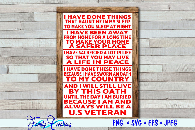 U.S. Veteran SVG Family Creations 
