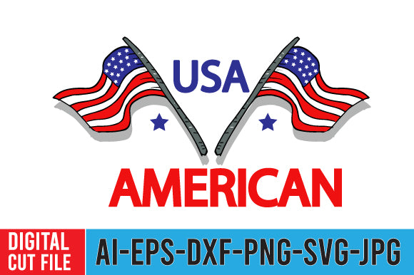 USA American SVG Cut File SVG BlackCatsMedia 
