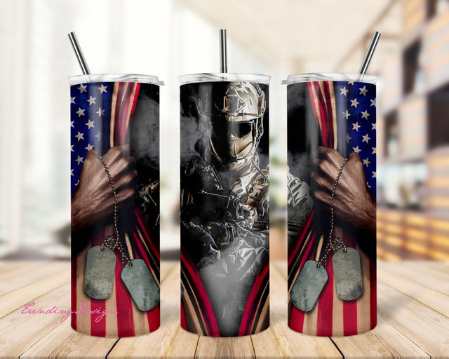 USA Army 20oz and 30oz Skinny Tumbler Sublimation Designs American Flag Eagle for Straight/Tapered Tumbler PNG File Digital Download Sublimation TrendingDesign 