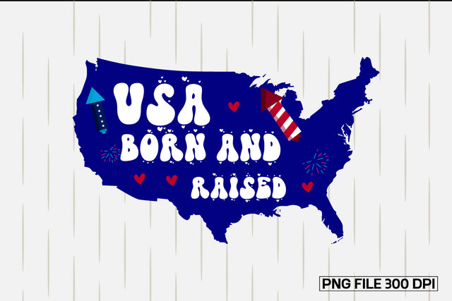 Usa Born And Raised-01 SVG designmaster24 