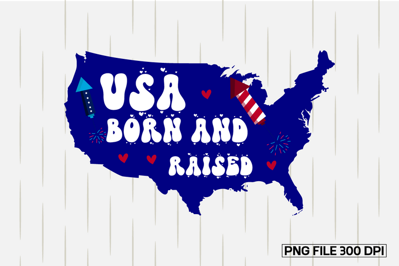 Usa Born And Raised-01 SVG designmaster24 