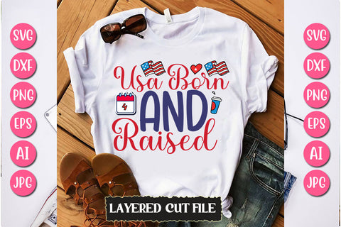 Usa Born And Raised SVG Cut File SVG Newmockups 