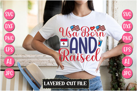 Usa Born And Raised SVG Cut File SVG Newmockups 