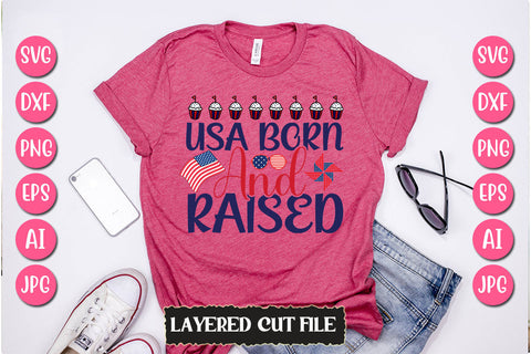 Usa Born And Raised SVG Cut File SVG Newmockups 