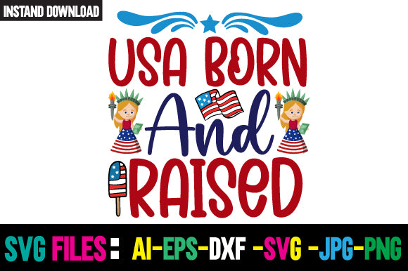 Usa Born And Raised SVG Cut File SVG Newmockups 