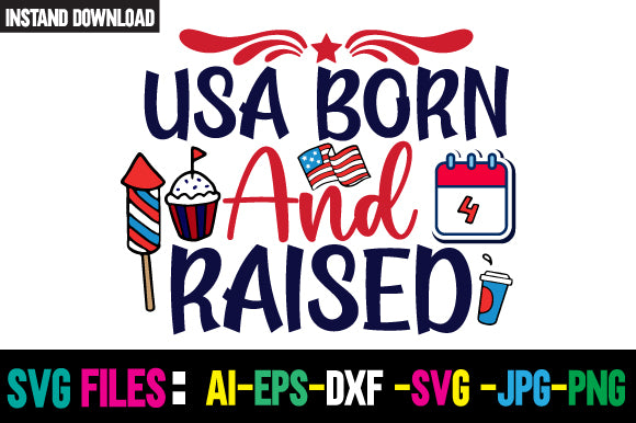 Usa Born And Raised SVG Cut File SVG Newmockups 