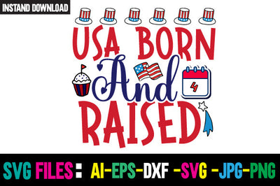 Usa Born and Raised SVG Cut File SVG Newmockups 