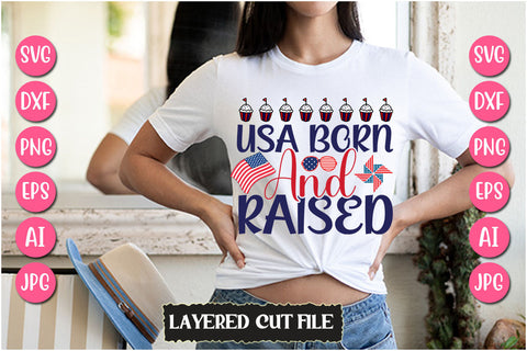 Usa Born And Raised SVG Cut File SVG Newmockups 