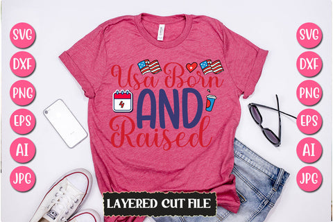 Usa Born And Raised SVG Cut File SVG Newmockups 