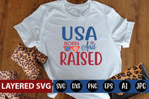 USA born and raised SVG cute file SVG Blessedprint 