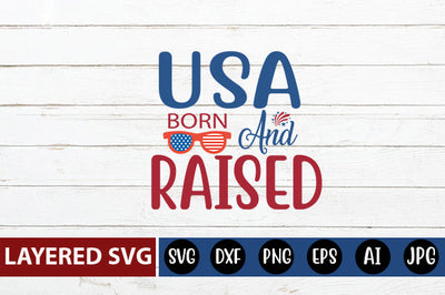 USA born and raised SVG cute file SVG Blessedprint 