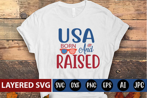 USA born and raised SVG cute file SVG Blessedprint 