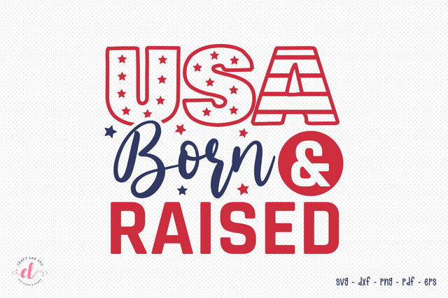 USA Born & Raised | 4th Of July SVG SVG CraftLabSVG 