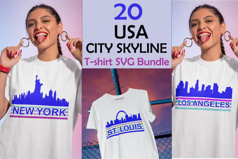 USA city skyline, city skyline, city svg, city silhouette SVG Paper Switch 