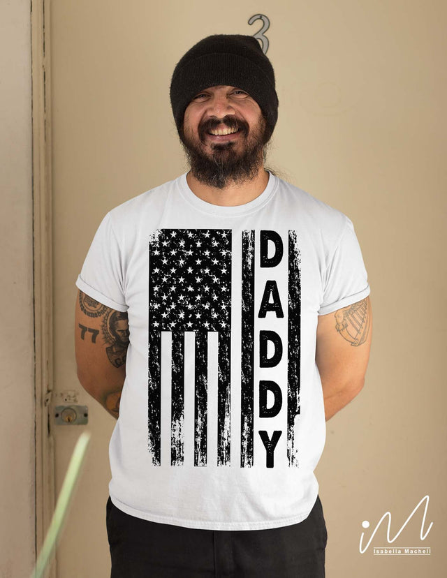USA Daddy t shirt svg, Father's day t shirt, USA flag t shirt svg, Destressed flag svg, 4th of July svg, Independence day Daddy t shirt svg SVG Isabella Machell 