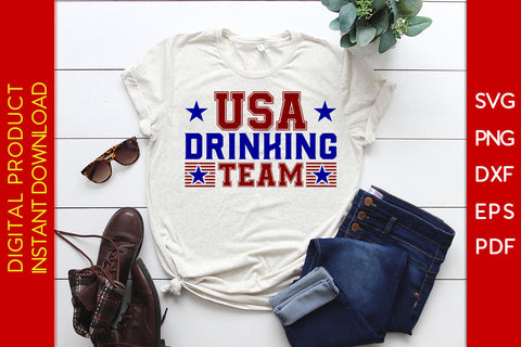 USA Drinking Team 4th Of July SVG PNG PDF Cut File SVG Creativedesigntee 