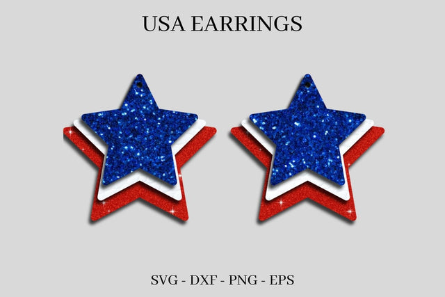 USA Earrings SVG SVG SvgOcean 