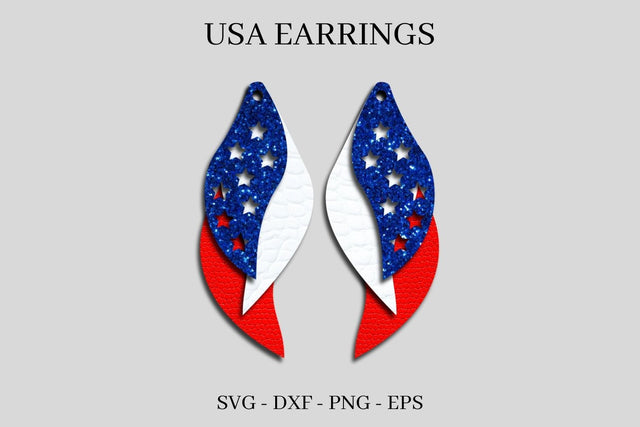 USA Earrings SVG SVG SvgOcean 