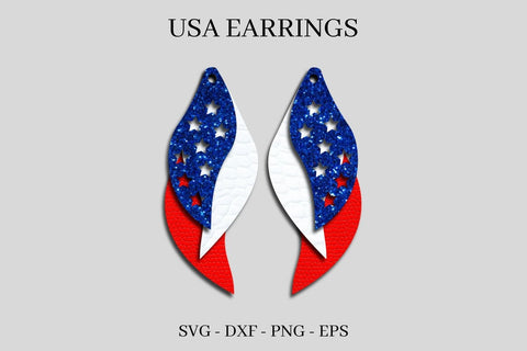 USA Earrings SVG SVG SvgOcean 