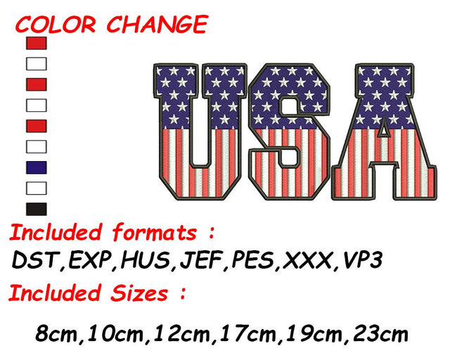 USA Embroidery, USA Flag, American Flag, Flag Embroidery, July Embroidery, Indpendence Day, US Flag Embroidery/Applique DESIGNS SVG Digital Designer 