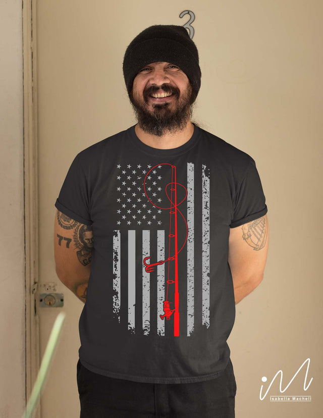 USA fishing t shirt png, fishing t shirt, USA t shirt, USA Flag t shirt svg, fishing papa t shirt, fishing gift shirt SVG Isabella Machell 
