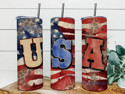 USA Flag 20oz Skinny Tumbler Png, Patriotic Tumbler, American Flag Wrap, 4th July Tumbler, Patriotic US Flag Tumbler, American Flag Png Sublimation iStyleDesign 