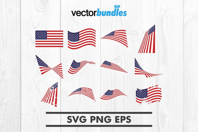 Usa flag bundle clip art svg SVG vectorbundles 