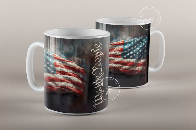USA flag Mug Design, American flag USA, 4th July, Patriotic Mug Design, Dad Gift PNG, America Flag, 15 oz and 11 oz mug template Sublimation Syre Digital Creations 
