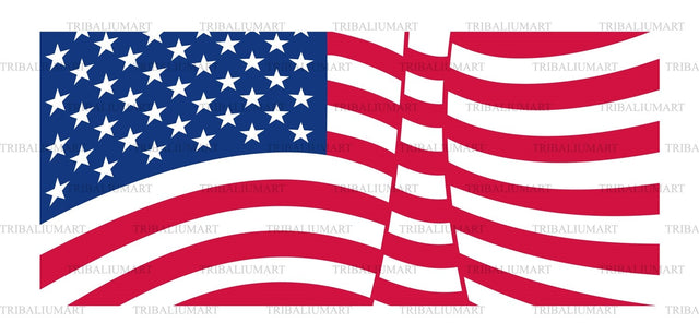 USA flag SVG TribaliumArtSF 