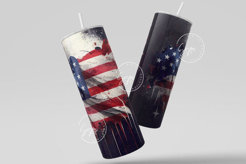 USA flag tumbler Design, American flag USA, 4th July, 20oz Skinny Tumbler Seamless Sublimation, Patriotic Tumbler Wrap, Gift for Dad Father Sublimation Syre Digital Creations 
