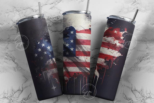 USA flag tumbler Design, American flag USA, 4th July, 20oz Skinny Tumbler Seamless Sublimation, Patriotic Tumbler Wrap, Gift for Dad Father Sublimation Syre Digital Creations 
