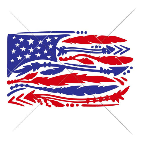 USA Flag - USA American Patriotic - 4th of July SVG Chameleon Cuttables 