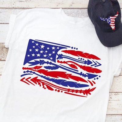 USA Flag - USA American Patriotic - 4th of July SVG Chameleon Cuttables 