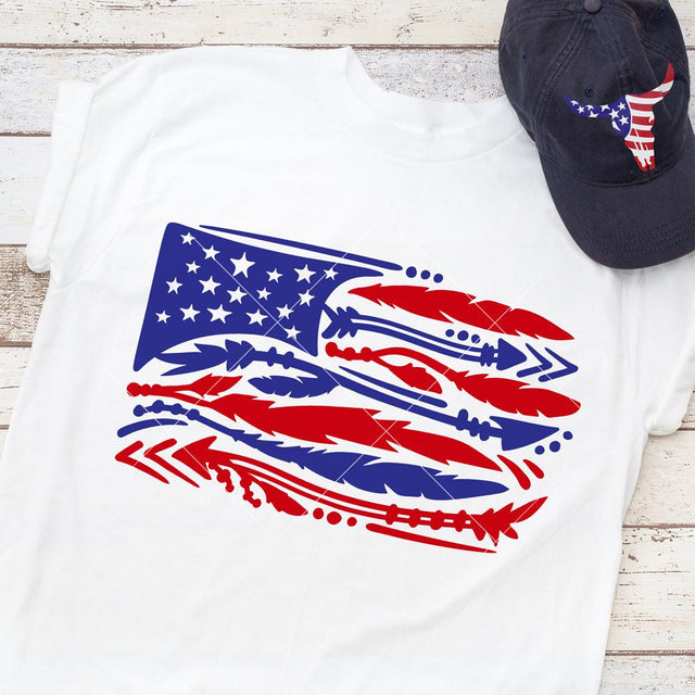 USA Flag - USA American Patriotic - 4th of July SVG Chameleon Cuttables 