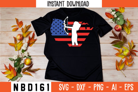 usa flag with archery Svg Design SVG Nbd161 