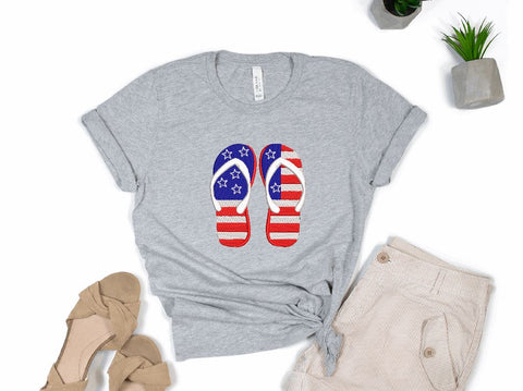 USA Flip Flops, Machine embroidery design Embroidery/Applique DESIGNS Canada Embroidery 