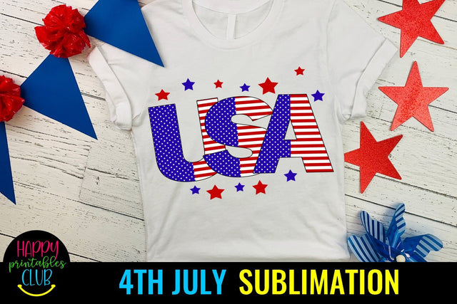USA Fourth of July Sublimation- July 4th Sublimation Ideas Sublimation Happy Printables Club 